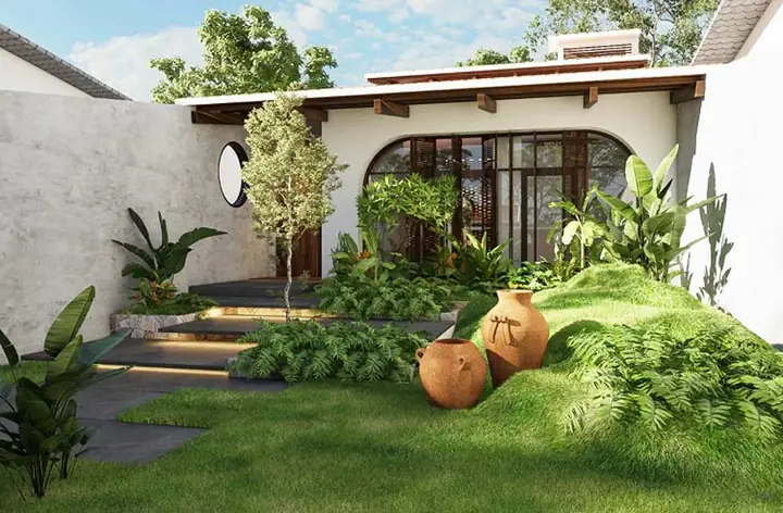 Mẫu Nhà Cấp 4 Sân Vườn 3 Phòng Ngủ 100m2