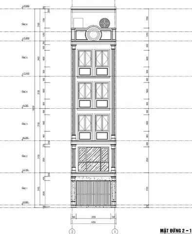 Bản Vẽ Thiết Kế Mặt Đứng, Mặt Cắt