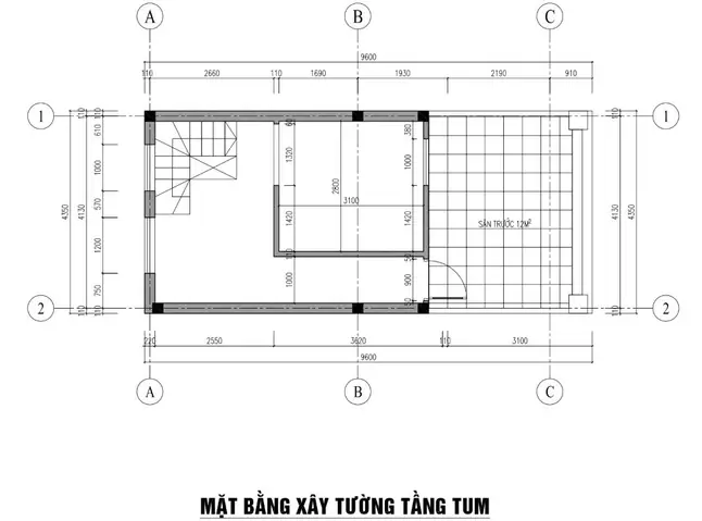 Bản Vẽ Mặt Bằng Xây Tường