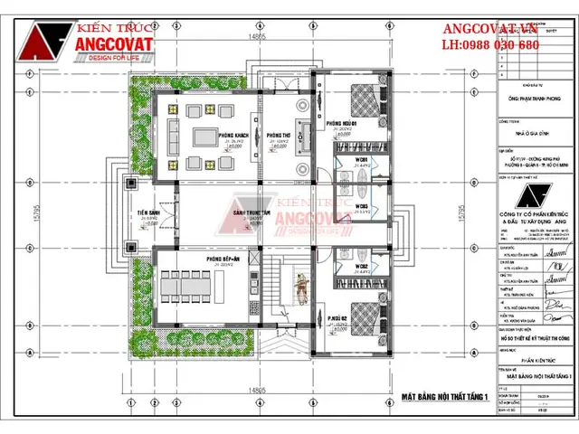 Mẫu 1: Bản Vẽ Nhà Cấp 4 Gác Lửng Mái Thái Phong Cách Châu Âu Diện Tích 190m2