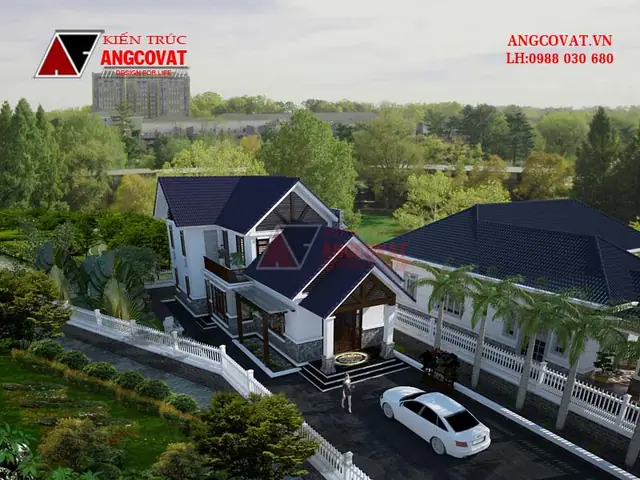 Mẫu 2: Tham Khảo Bản Vẽ Nhà Cấp 4 Gác Lửng Mái Thái Diện Tích 120m2 Có 3 Phòng Ngủ