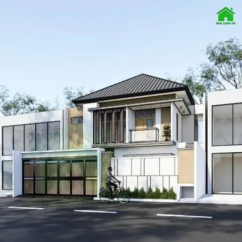 Mẫu Nhà Đẹp 7m Ngang Mái Nhật