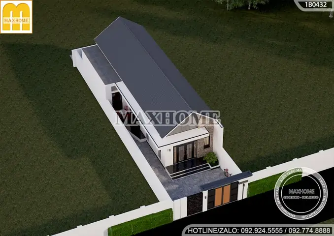 Bản Vẽ Nhà Chữ L 1 Tầng