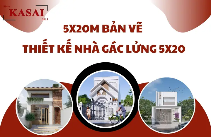 Bản Vẽ Nhà Gác Lửng 5x20