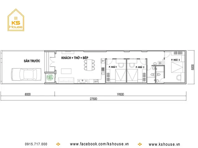 Bản Vẽ Mặt Bằng Bố Trí Nhà Ống Cấp 4 Hiện Đại Mái Bằng 5×20 Có 3 Phòng Ngủ Bản Vẽ Mặt Bằng Bố Trí Nhà Ống Cấp 4 Hiện Đại Mái Bằng 5×20 Có 3 Phòng Ngủ