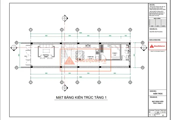 Mặt Bằng Công Năng Tầng 1