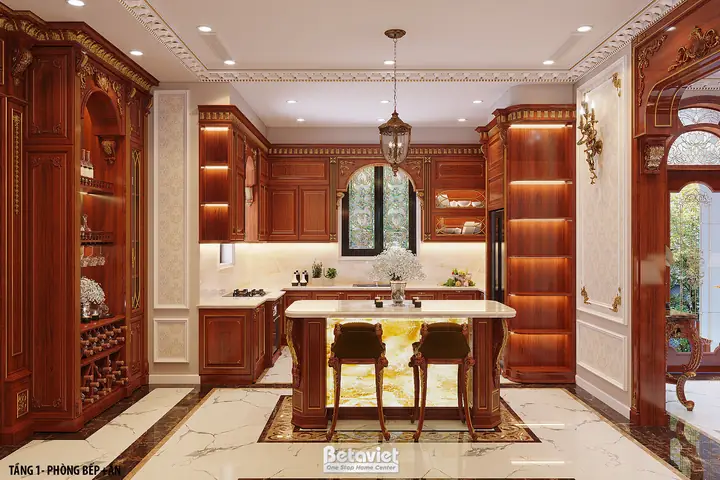 Bản Vẽ Thiết Kế Phòng Bếp Cổ Điển