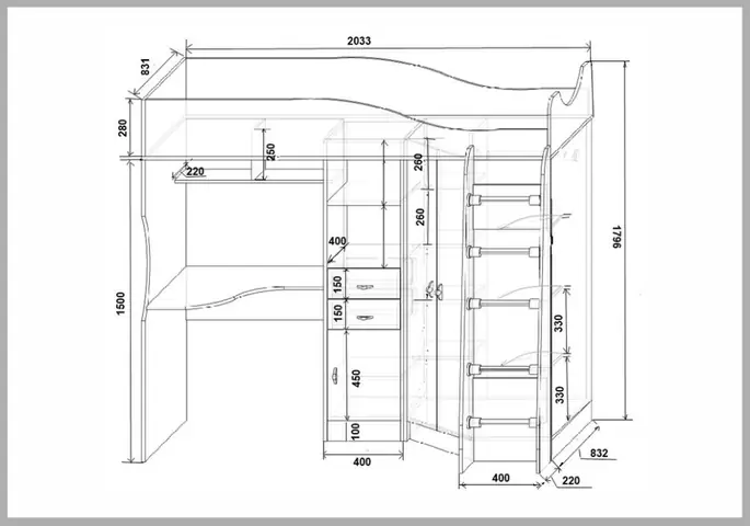 Một Số Bản Vẽ Thiết Kế Giường Tầng
