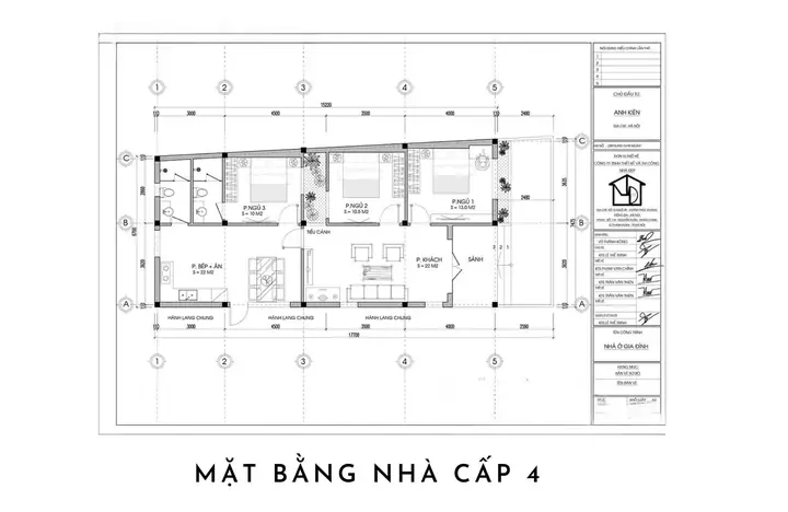 7x15m Bản Vẽ Nhà Cấp 4 7×15