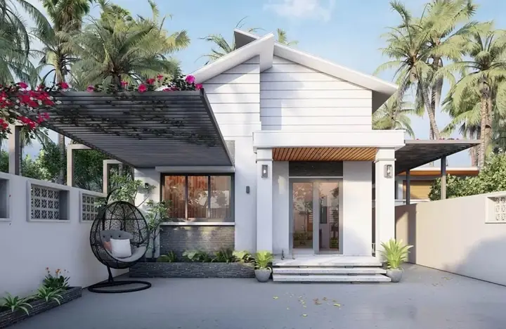 Nhà Cấp 4 Mái Lệch