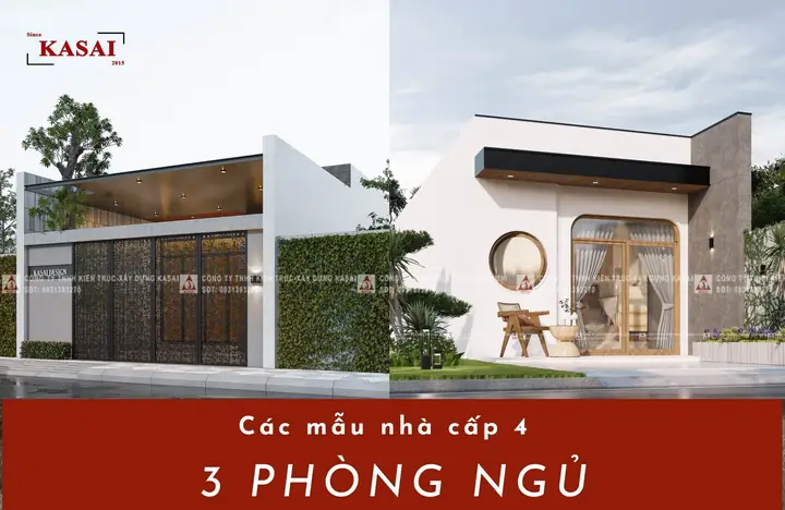 Top Bản Vẽ Nhà Cấp 4 3 Phòng Ngủ Full Thiết Kế, 3d Mới Nhất