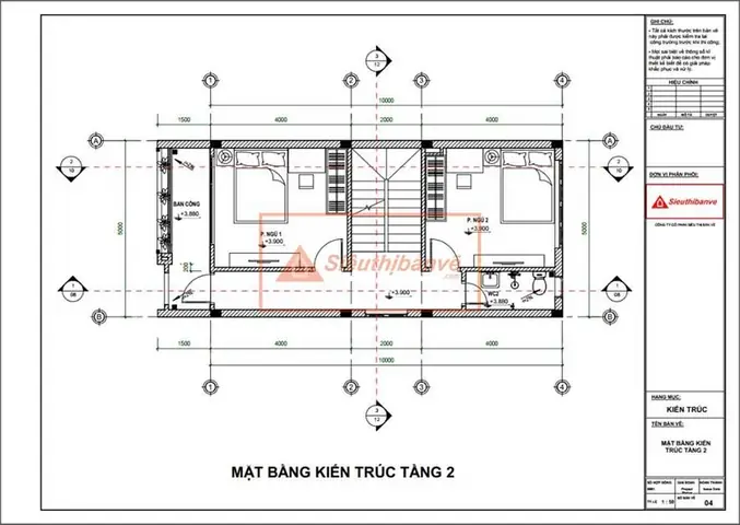 Bản Vẽ Công Năng Tầng 2