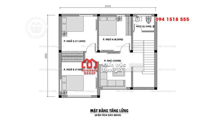 Bản Vẽ Nhà Cấp 4 Có Gác Lửng Bản Vẽ Nhà Cấp 4 Có Gác Lửng