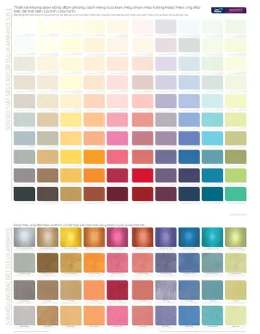 Bảng Màu Sơn Dulux Trong Nhà