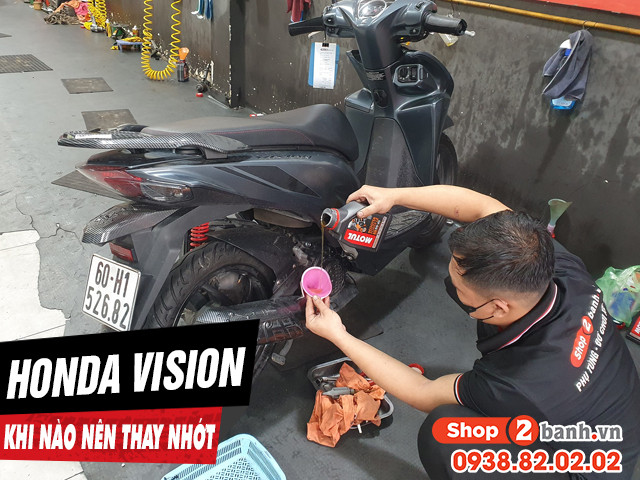 Bảo dưỡng xe Vision mới mua chạy bao nhiêu km thì thay nhớt trong giai đoạn roda
