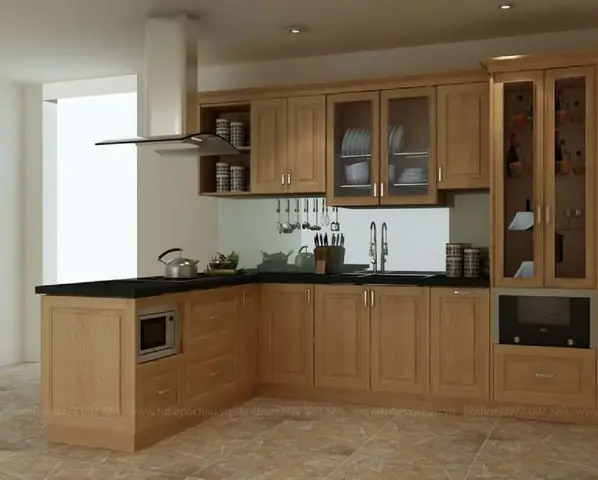 Tổng Hợp 5 Mẫu Tủ Bếp Gỗ Sồi Mỹ Nhập Khẩu Đẹp, Giá Tốt Nhất Hiện Nay