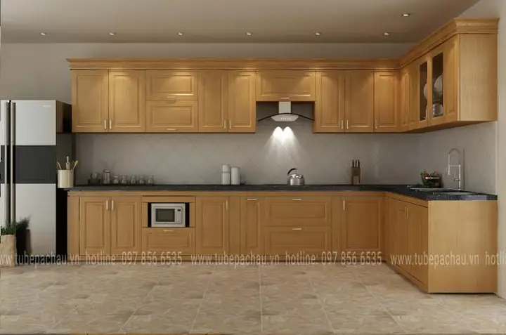 Tổng Hợp 5 Mẫu Tủ Bếp Gỗ Sồi Mỹ Nhập Khẩu Đẹp, Giá Tốt Nhất Hiện Nay