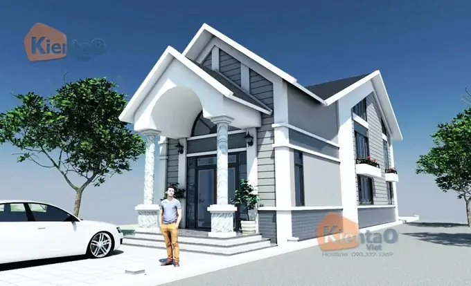 Mẫu Biệt Thự Vườn 1 Tầng Có Gác Lửng Tại Điện Biên