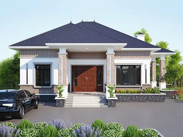 Phối Cảnh Thiết Kế Biệt Thự Nhà Vườn Cấp 4 Đẹp