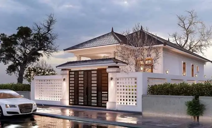 Phối Cảnh Thiết Kế Biệt Thự Nhà Vườn Cấp 4 Đẹp