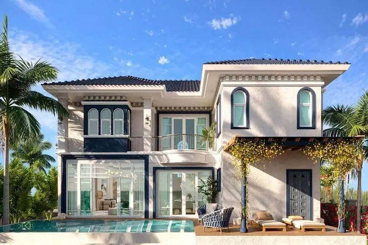 Mẫu Thiết Kế Biệt Thự Sân Vườn Có Hồ Bơi Mái Nhật