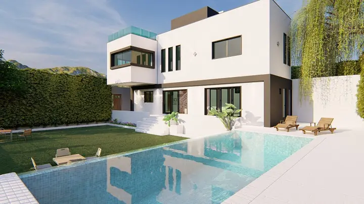 Thiết Kế Biệt Thự Nhà Vườn 2 Tầng Có Hồ Bơi