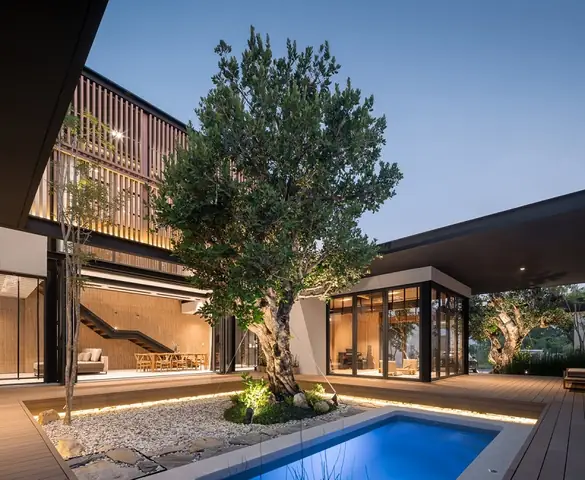 Thiết Kế Biệt Thự Nhà Vườn Hiện Đại Có Hồ Bơi