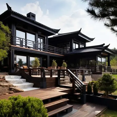 Thiết Kế Biệt Thự 2 Tầng Phong Cách Trung Quốc