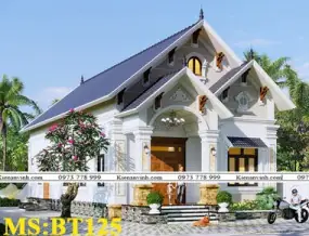 Mẫu Thiết Kế Biá»t Thá»± Mã¡i Thã¡i 1 Tầng Tã¢n Cá» Äiá»n Äẹp Mẫu Thiết Kế Biá»t Thá»± Mã¡i Thã¡i 1 Tầng Tã¢n Cá» Äiá»n Äẹp