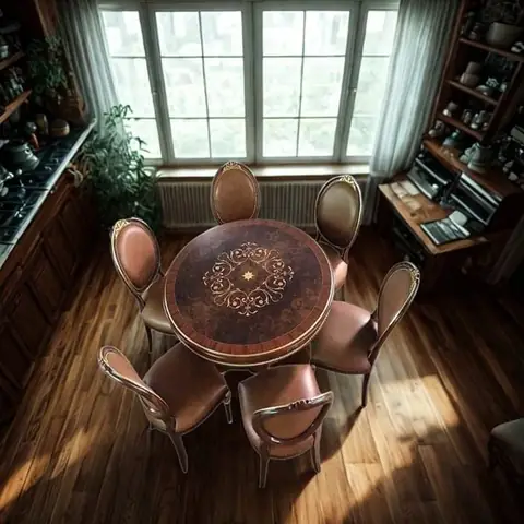 Giới Thiệu Về Bộ Bàn Ghế Ăn Cổ Điển Tròn Louis 6 Ghế