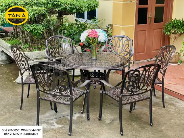 Bộ Bàn Ghế Tròn Cổ