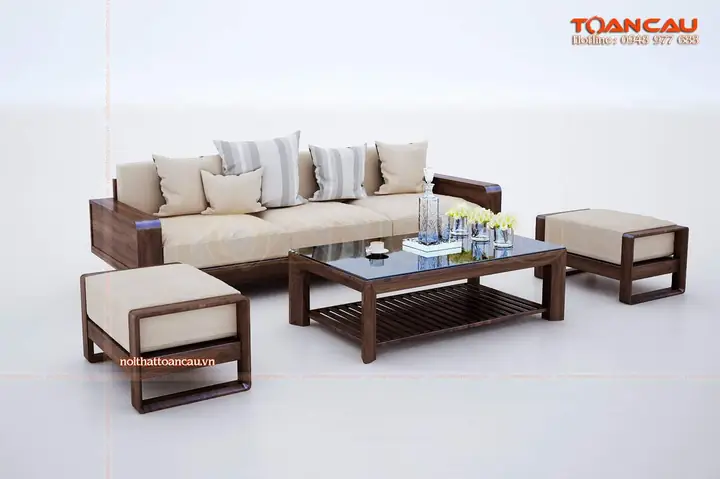 Chi Tiết Vềbàn Ghế Phòng Khách Đẹp Bằng Gỗ Óc Chó– Tc162