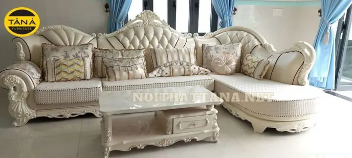 Sofa Nỉ Tân Cổ Điển