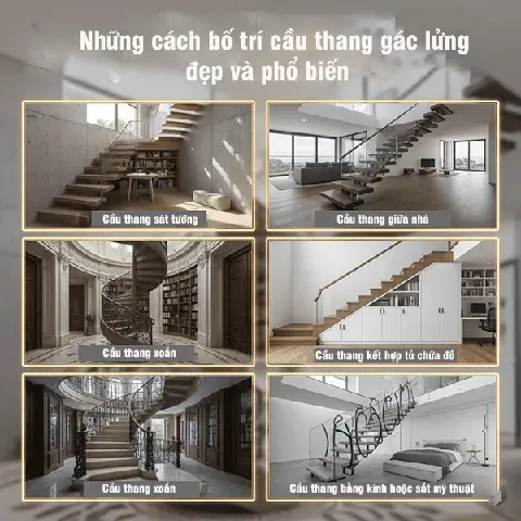 Những Cách Bố Trí Cầu Thang Gác Lửng Đẹp Và Phổ Biến