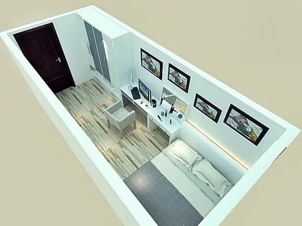 Một Số Ý Tưởng Thiết Kế Sáng Tạo Trong Cách Bố Trí Phòng Ngủ Hẹp Dài