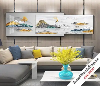 Tranh Treo Phòng Khách Cửu Ngư Quần Hội Tranh Treo Phòng Khách Cửu Ngư Quần Hội