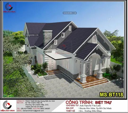 Nhá»¯ng Máº«u Biá»t Thá»± Äáº¹p 1 Táº§ng Sã¡ng Táº¡o Do Kiáº¿n An Vinh Triá»n Khai Thiáº¿t Káº¿