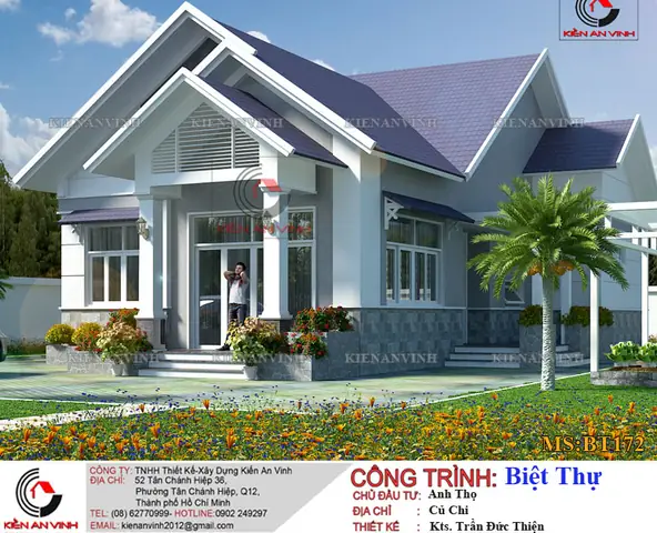 Nhá»¯ng Máº«u Biá»t Thá»± Äáº¹p 1 Táº§ng Sã¡ng Táº¡o Do Kiáº¿n An Vinh Triá»n Khai Thiáº¿t Káº¿