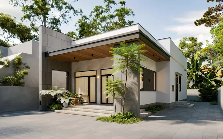 Nhà Cấp 4 Mái Bằng Đơn Giản