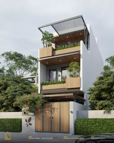 Mẫu Nhà Phố Lệch Tầng Đẹp 5m Của Gia Đình Trẻ Tại Đà Nẵng