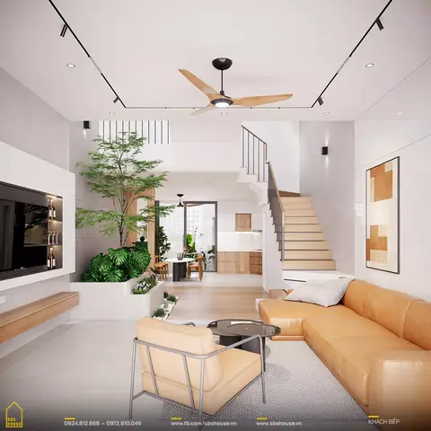 Mẫu Nhà Phố Lệch Tầng Đẹp 5m Của Gia Đình Trẻ Tại Đà Nẵng