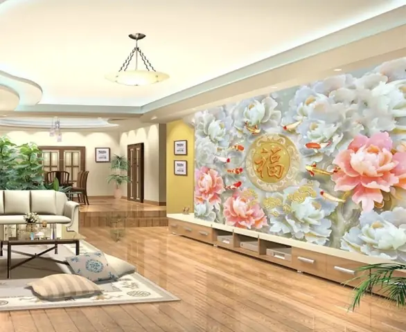 Kiểu Ốp Tường Phòng Khách 3d