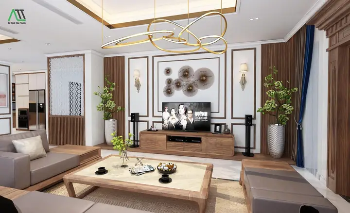 Mẫu Nhựa Ốp Tường Phòng Khách Đẹp