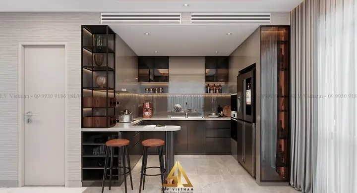 Mẫu Quầy Bar Gia Đình Cho Nhà Ống