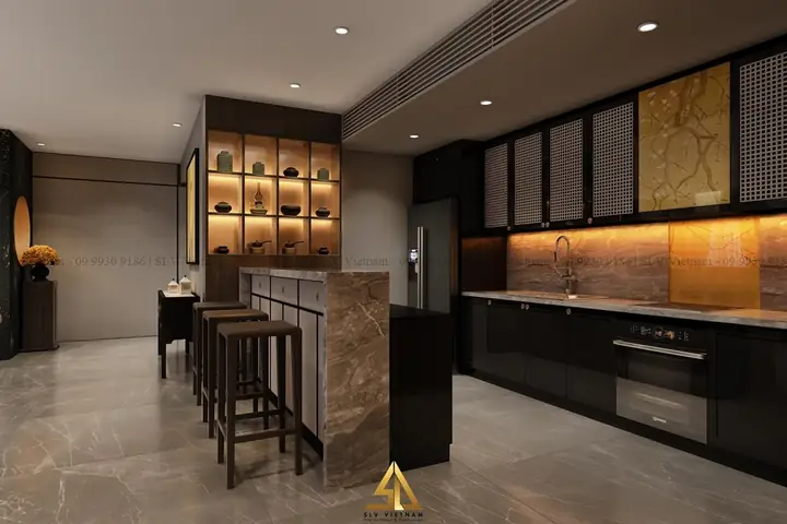 Mẫu Quầy Bar Trong Nhà Phố