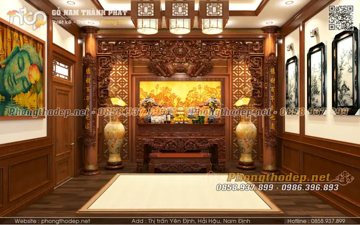 Mẫu Thiết Kế Phòng Khách Kết Hợp Phòng Thờ Trong Nhà Ống, Biệt Thự Mẫu Thiết Kế Phòng Khách Kết Hợp Phòng Thờ Trong Nhà Ống, Biệt Thự