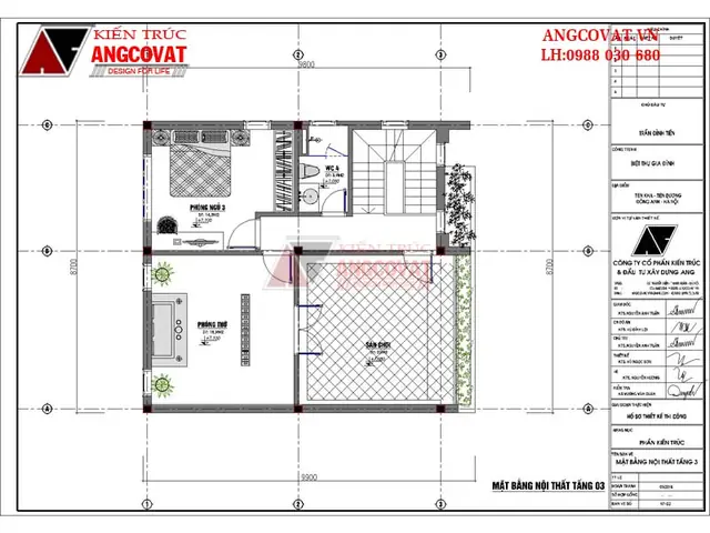 Cách Chia Phòng Trong Nhà Vuông 3 Tầng Hiện Đại 5 Phòng Ngủ 80m2: Bt231058