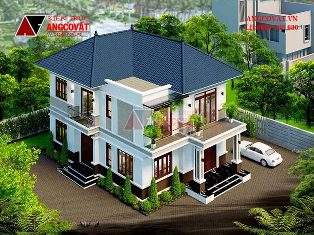 Cách Chia Phòng Trong Nhà Vuông 2 Tầng Có Sảnh 105m2: Bt631080