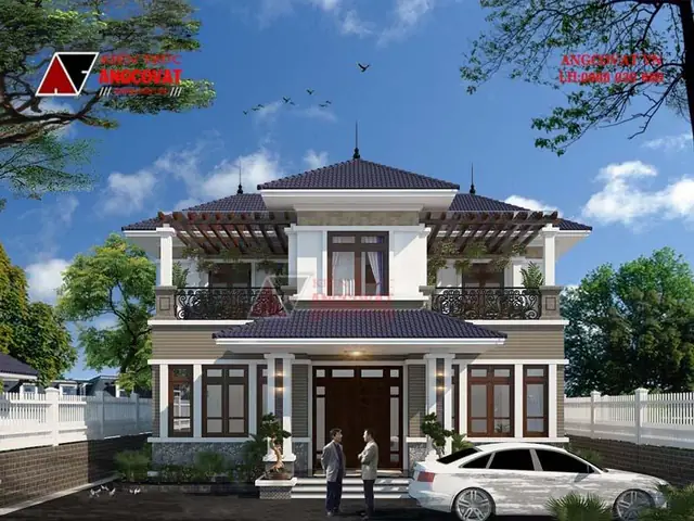 Cách Chia Phòng Trong Nhà Vuông 2 Tầng Có Sảnh Diện Tích 110m2: Bt810129