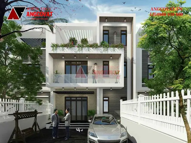 Cách Chia Phòng Trong Nhà Vuông 3 Tầng Hiện Đại 5 Phòng Ngủ 80m2: Bt231058